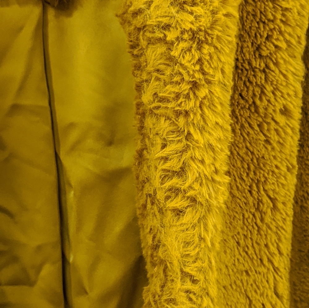 Nordstrom Gold Faux Fur Coat (XS) - Picture 6 of 7